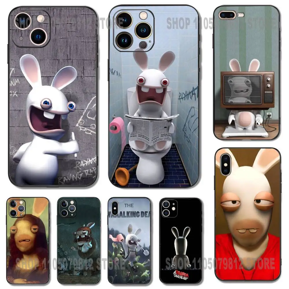 

Raving R-Rabbids Phone Case For iPhone 17,16,15,14,13,12,11,XR,Pro,XS,Max,XR,Plus,Mini Soft Silicone Black Shockproof