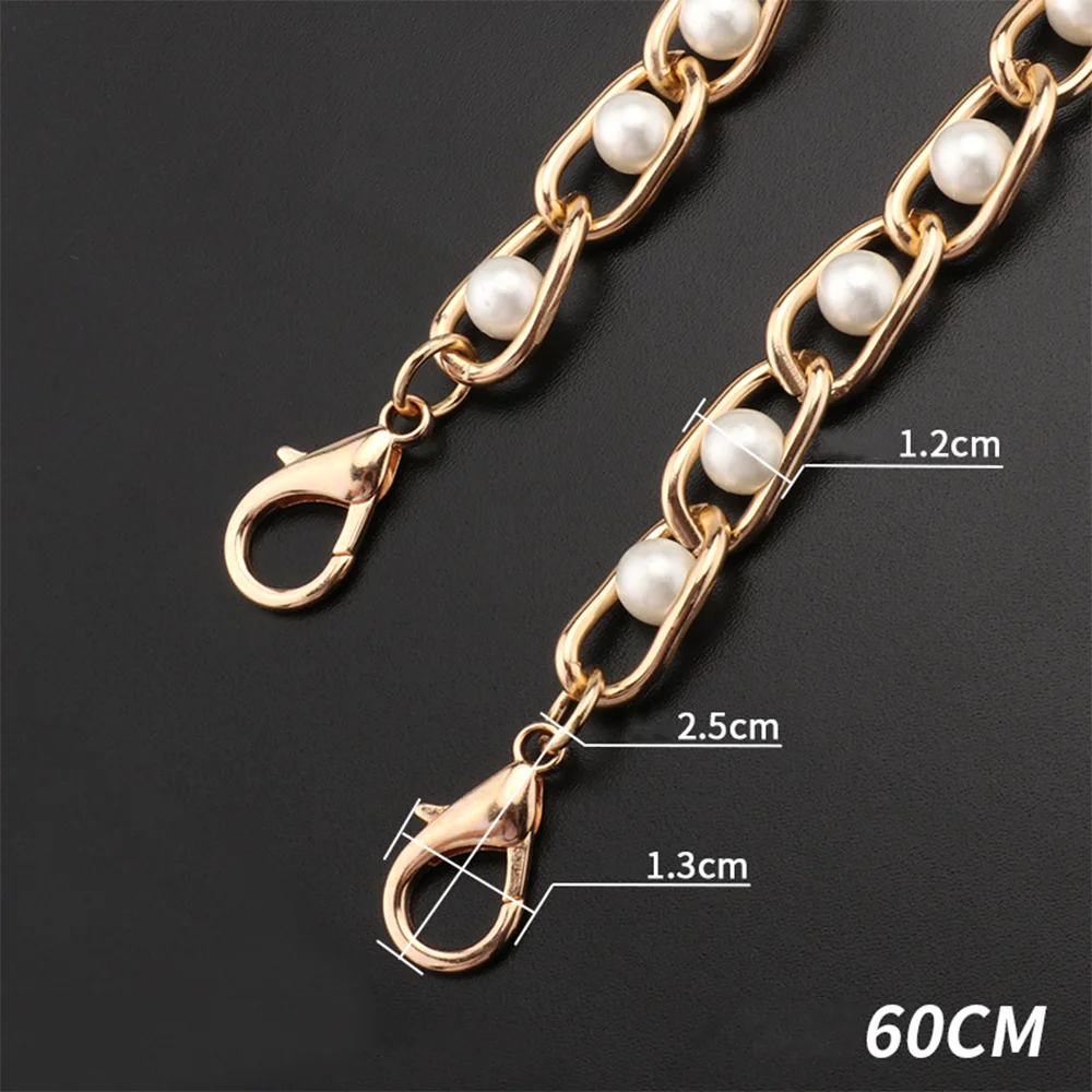 Bag Chain Pearl Chain Lobster Buckle Chain Diy Pearl Bag Chain Multiple Sizes Single Shoulder Crossbody Handbag Chain