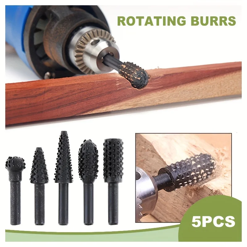 

Набор роторных фрез для шлифовки и фрезерования, профессиональные инструменты для обработки дерева: сверления, резьбы и полировки