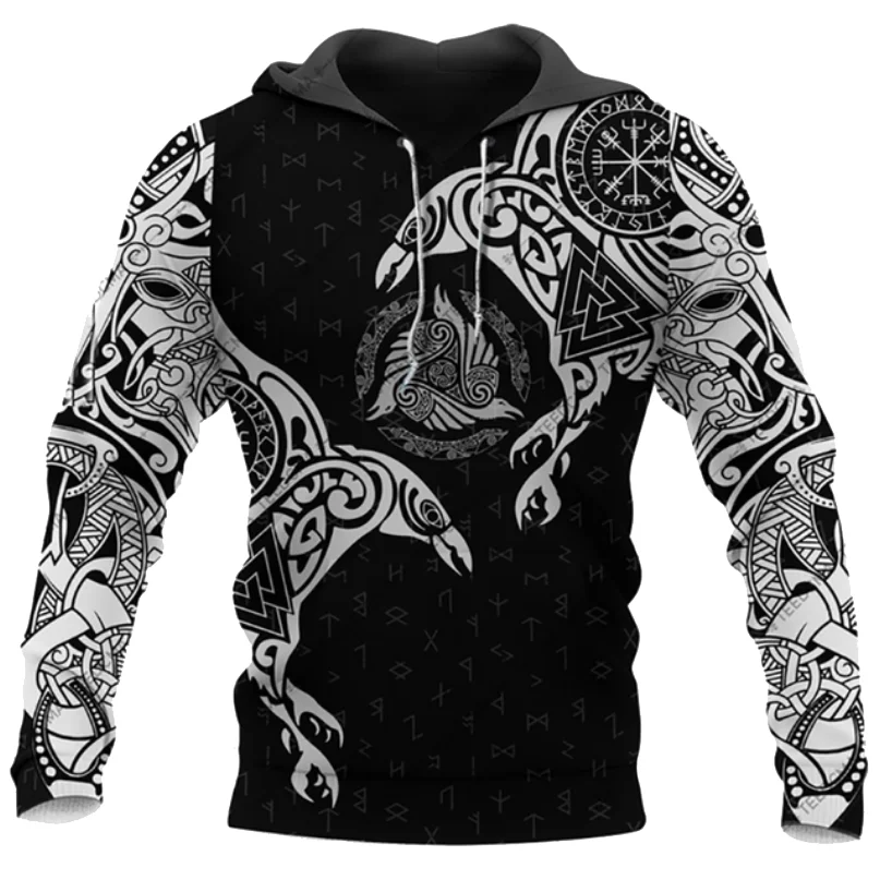 New Men\'s Hoodie 3D Print Sweatshirt Autumn Oversized Long Sleeve Pullover Vintage Men\'s Clothing Male Casual Streetwear Tops