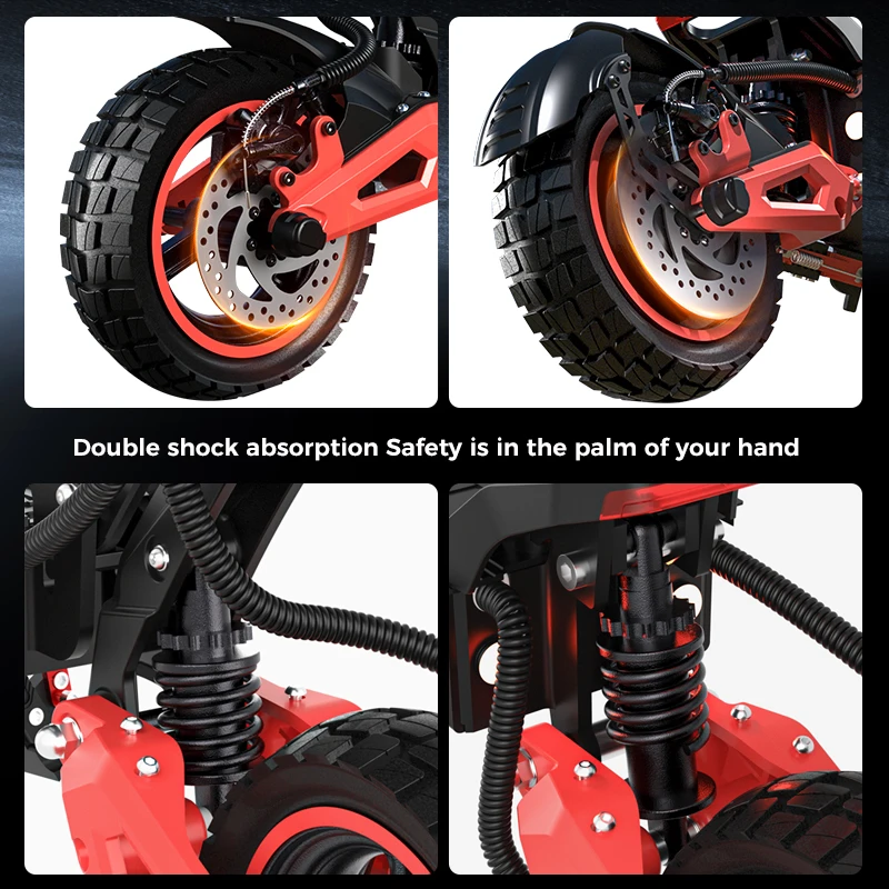 FREEBOY J15max الكبار طوي Escooter 1600 واط سكوتر كهربائي 48V18AH 10 بوصة على الطرق الوعرة الإطارات E-mountain سكوتر