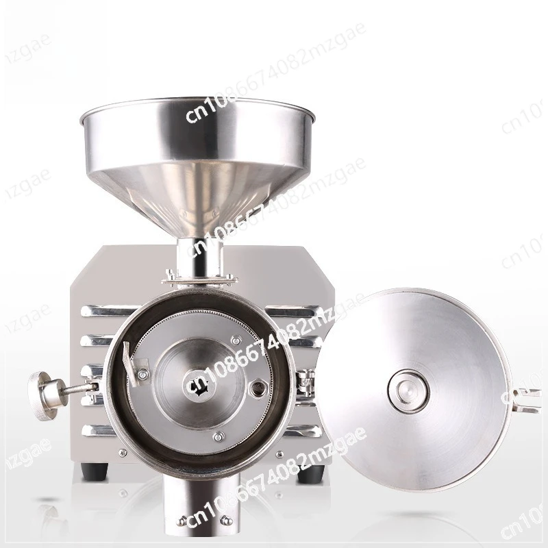 

1.8KW Grains Mill Grinder Commercial Dry Grinding Electric Stainless Steel Powder Ultra-fine Grinding Machine 20-40kg/h