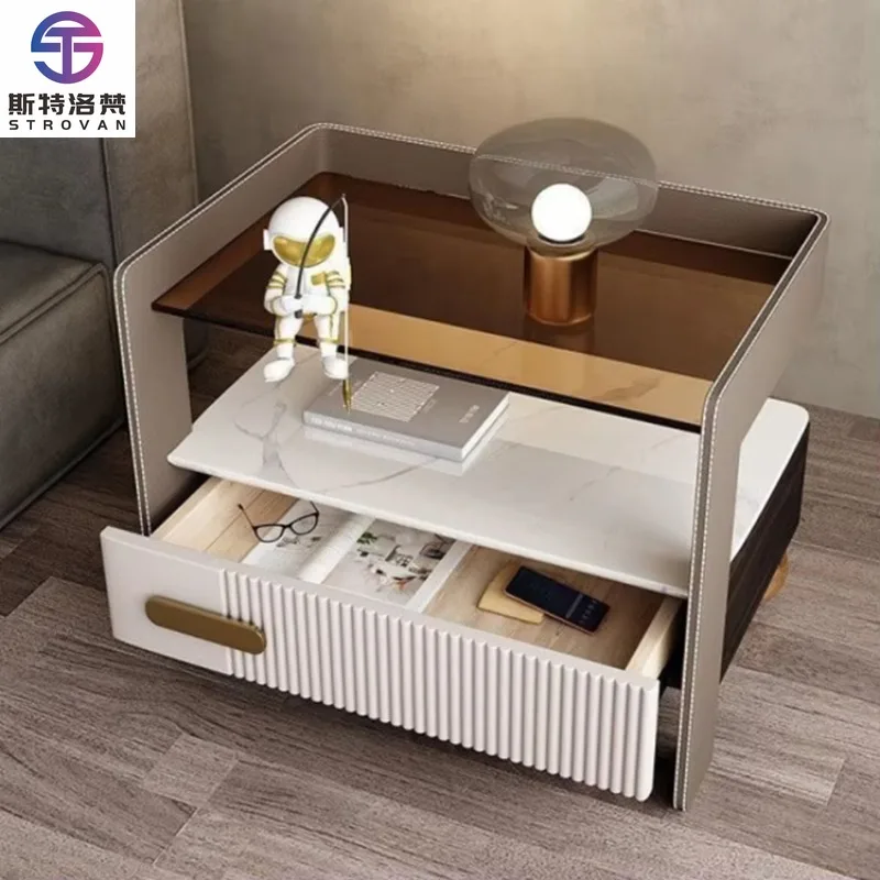 Light Luxury Intelligent Bedside Table Wireless Charging Bed Front Cabinet Multifunctional Simple Storage Bedside Cabinet
