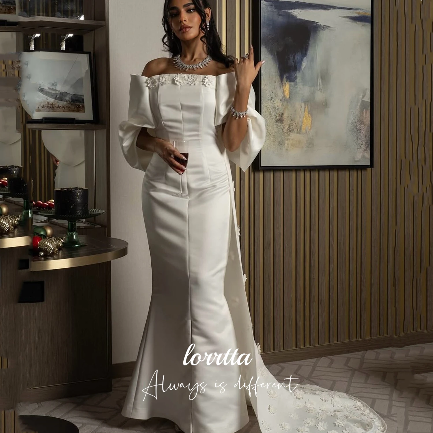 

Lorrtta Customized Mermaid for Wedding Guest Elegant Luxury Evening Dresses 2025 Special Occasion Dress Prom Dresses فساتين سهرة