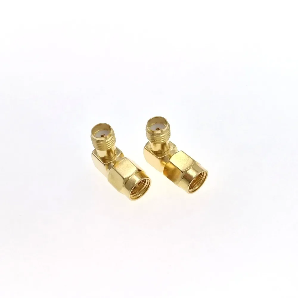 SMA Male To SMA Female Right Angle RF Connector Adapter