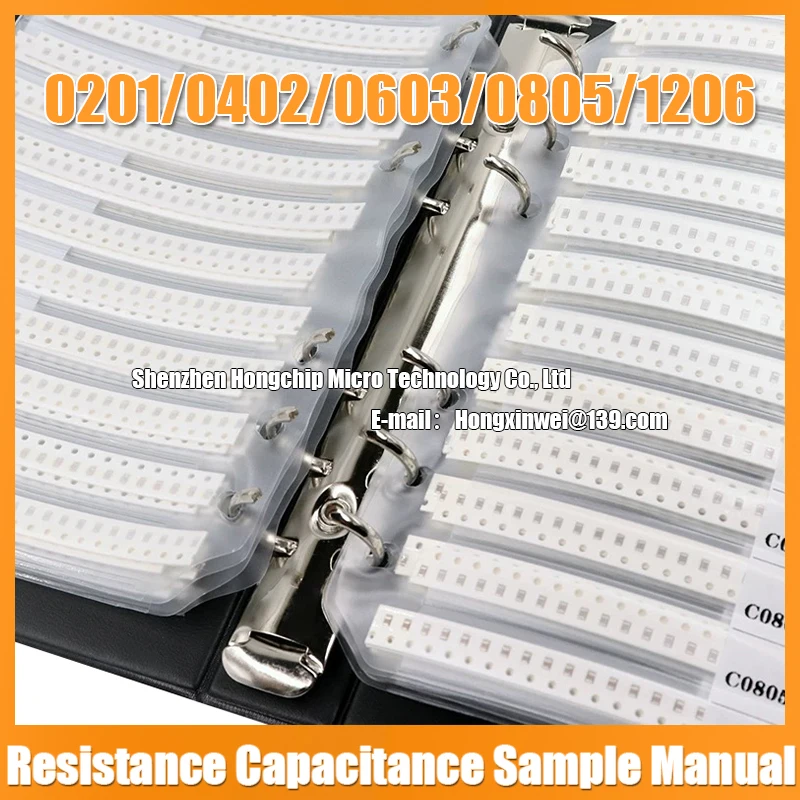 8500PCS 0201 0402 0603 0805 1206 1% (170 Types, 50 Pieces each) SMD Commonly Used Repair Resistor Components Sample Manual