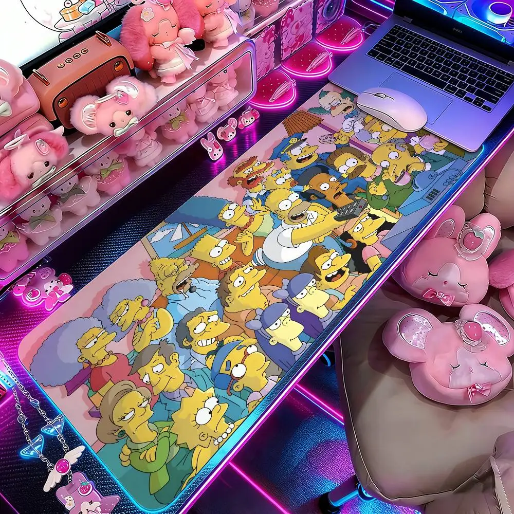 The S-Simpsons Mouse Pad Computer Mat Deskpad Laptop Keyboard Mat Office Large Landscape Mousepad