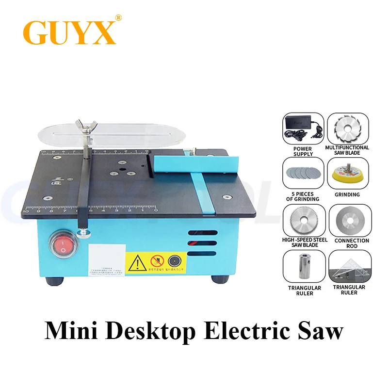 96W Electric Desktop Saw Mini Table Saw Benchtop Grinding Sanding Cutting Machine DIY Hobby Model Crafts Cutting Tool  Lathe