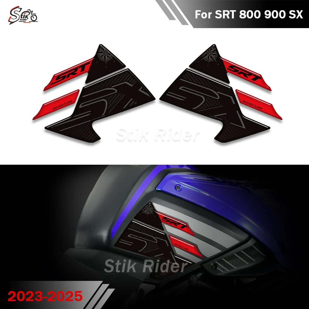 ل QJ موتور SRT 800 900 SX دراجة نارية اكسسوارات خزان الوقود وسادة واقية يغطي مقاوم للماء ثلاثية الأبعاد الراتنج ملصقات عدة 2023-2025