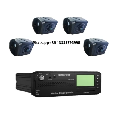 

360 Panoramic View 8CH AHD AI MDVR Overview System Car Black Box with Wifi Gps 4g 360 View Function with 4 Pcs 180-degree MDVR
