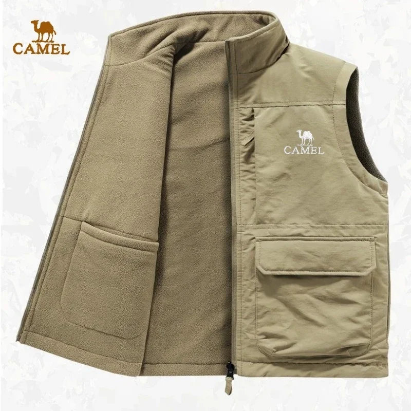 

Men's Embroidered Warm Vest Vest for Autumn and Winter, New Luxurious and Fashionable Casual Outdoor Windproof Sleeveless Jacket