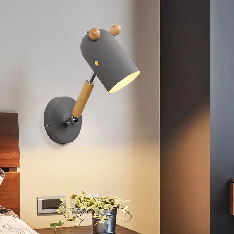 LED Wall Lamp Nordic New Bedroom Bedside Wall Light Macaron Colorful For Children Room Decor Sconces Home Decors Luminaria