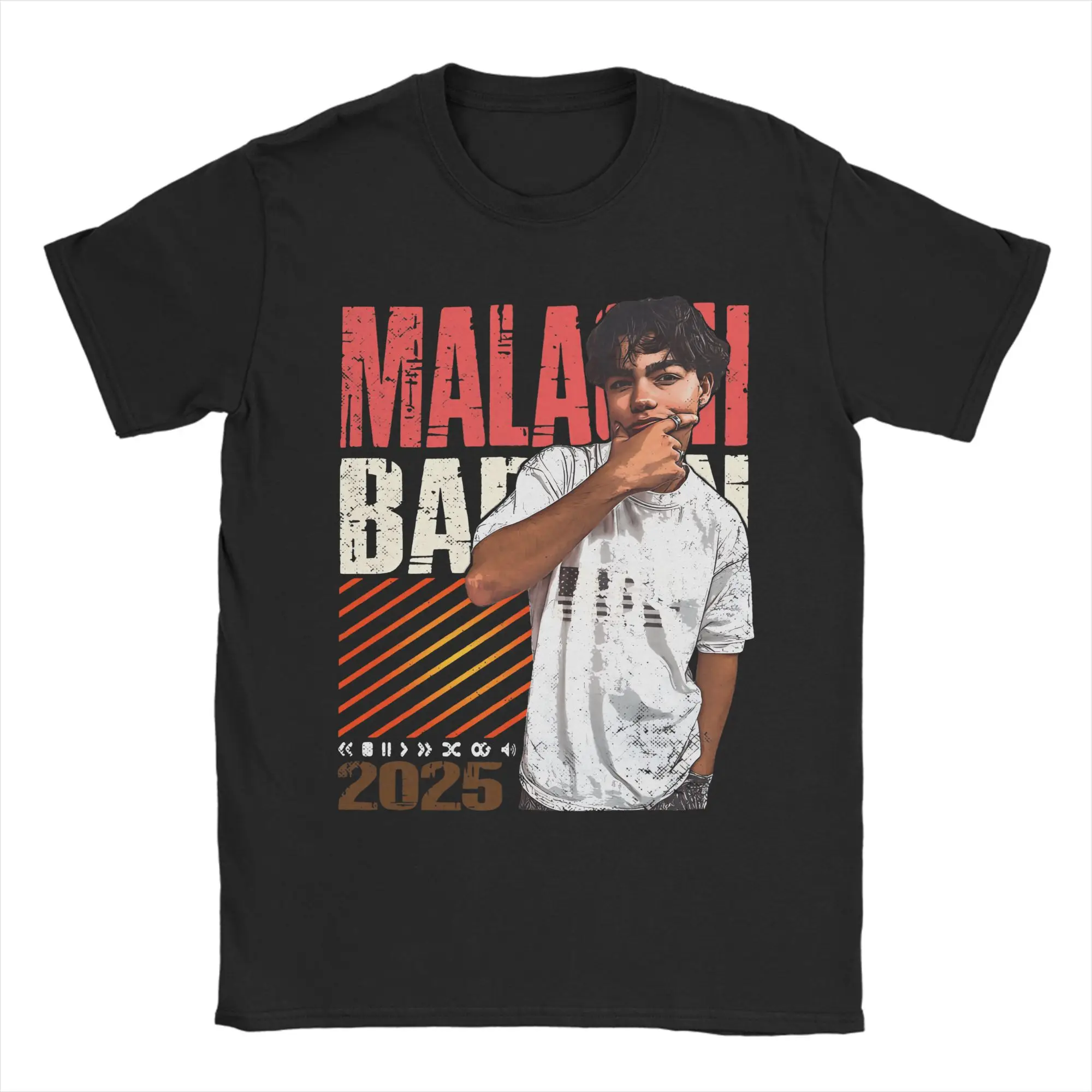 Camisetas Malachi Barton 2026 para Homens e Mulheres, Roupas de Algodão Casuais, Camiseta de Manga Curta com Decote Redondo, Tamanhos Grandes