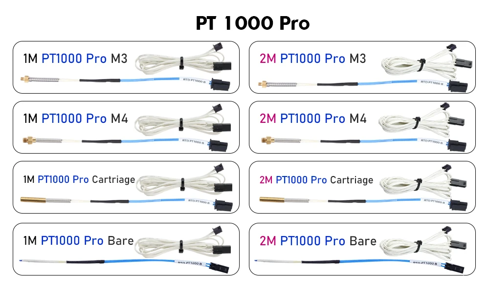 C Trianglelab ® Glaskopf 100K 3950 1M & 2M 100k Ohm B3950 Thermistor 280 ℃ für Ender 3 CR10 Ender 5 Rapido Hotend – Detail 34