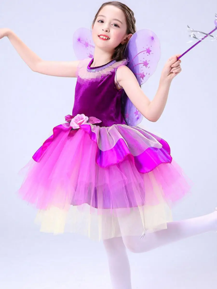 أزياء الهالوين للأطفال الساحرة دكتور بلا الشيطان حفلة تنكرية الكرة تنورة مطبوعة CS فرقة فام للأطفال الجنية T موضوع