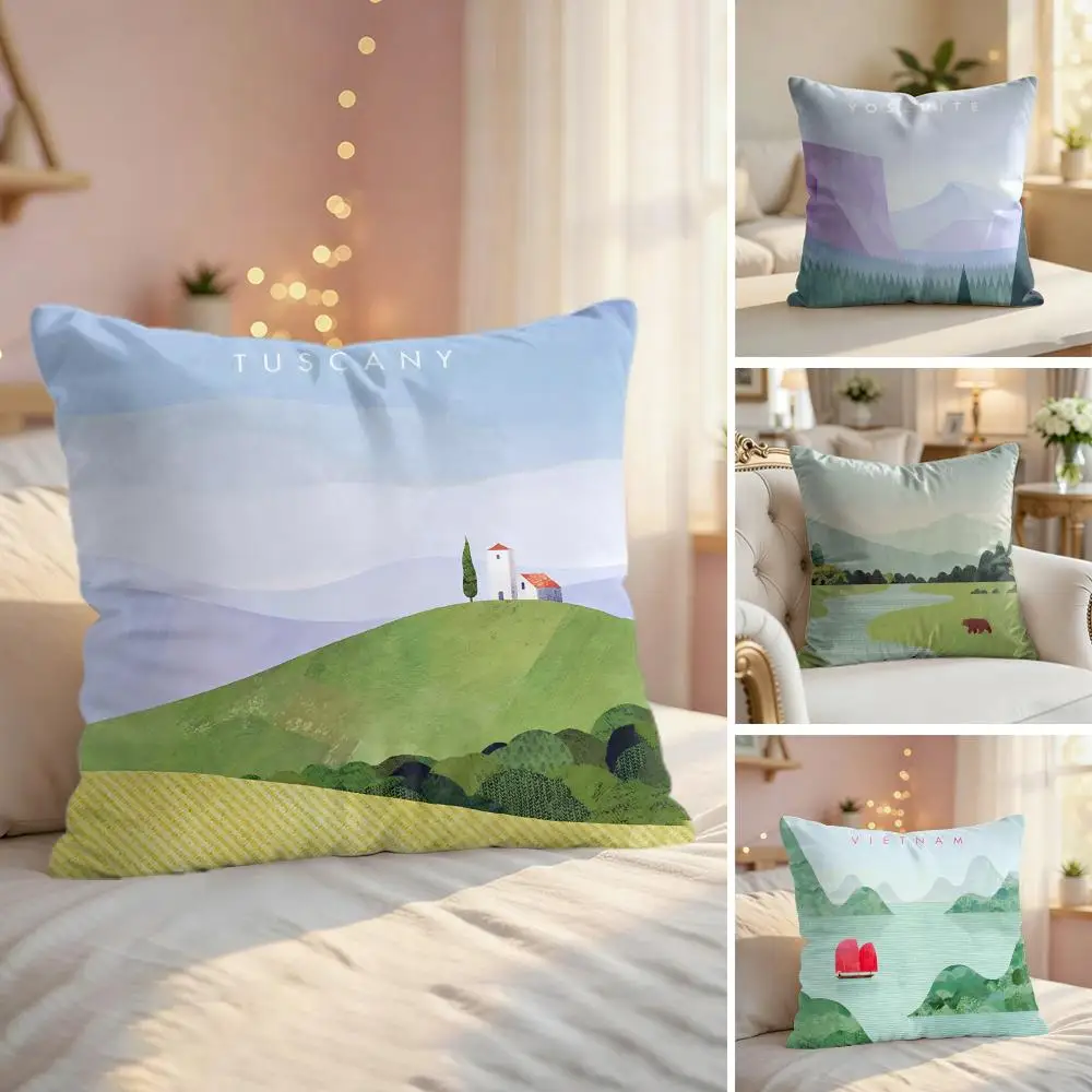 H-Henry Rivers INS Nature Cushion Cover Silky Short Plush Invisible Zipper Dustproof Sofa Pillow Case For Home Decor