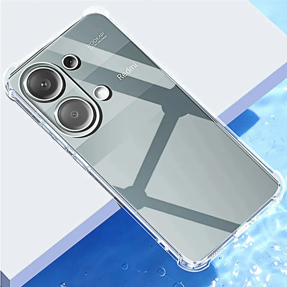 Klare, stoßfeste Hülle für Xiaomi Redmi Note 14 13 12 12s 11 11s 10 10s 9s 9 Pro Plus 5G Transparente TPU-Abdeckung Weiche Tasche – Detail 6