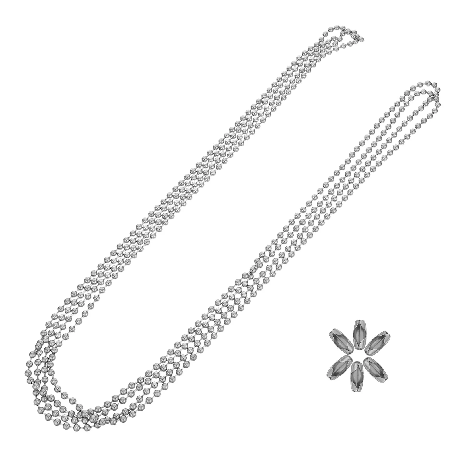 1 Rouleau de connecteurs de chaîne à billes en acier inoxydable, longueur réglable, pour stores à rouleaux, stores verticaux, fabrication de bijoux, porte-clés
