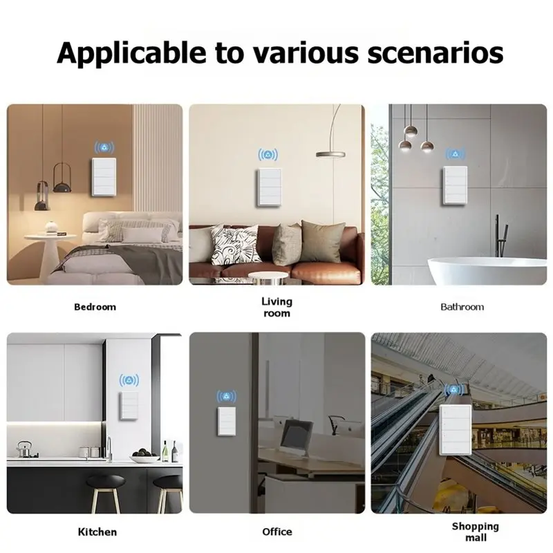 ABGH-Tuya Wifi Smart Light Switch Support Switch Voice Control Google Home Work For Smart Life Homekit