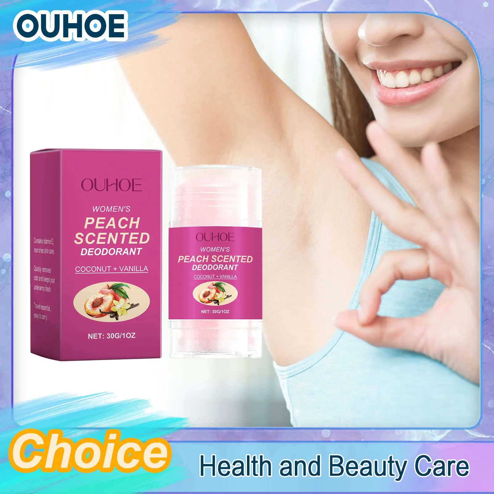 

Peach Scented Deodorant Cream Remove Odor Eliminate Underarms Smell Stop Sweating Lasting Aroma Refreshing Anti Body Odor Stick