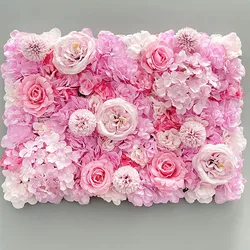 1pcs Artificial Flower Wall Wedding Background Decoration Lawn Pillar Road Lead Flower Arch Silk Rose Hydrangea White Flower