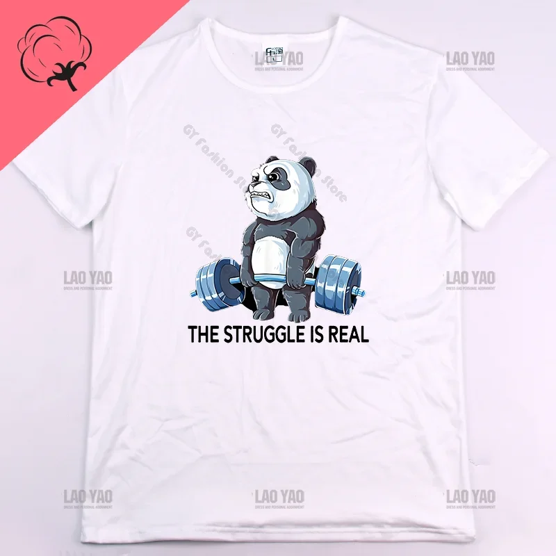 Corgi Fitness Funny Gym Rat  Bodybuilding Crewneck High Quality Cotton T Shirt Men Casual Short Sleeve Oversized image 6