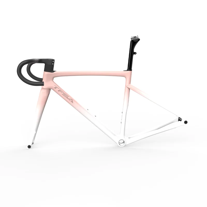 

New 870g Climbing Carbon Road Bike Frame FULL INTERNAL Disc Brake Bicycle Handlebar Stem Included Ultralight Frameset