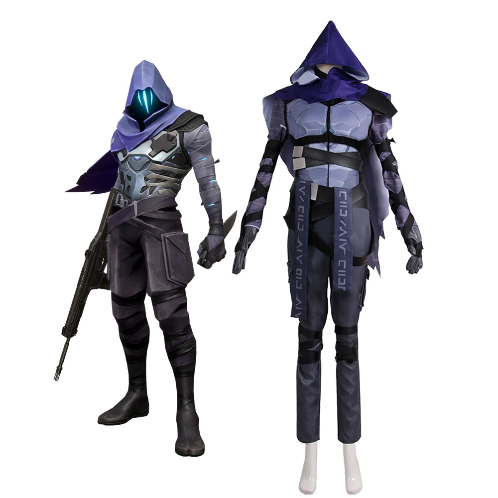 Omen Cosplay VALORANT Omen Kostum Set Lengkap Kustom Dibuat untuk Pria dan Wanita