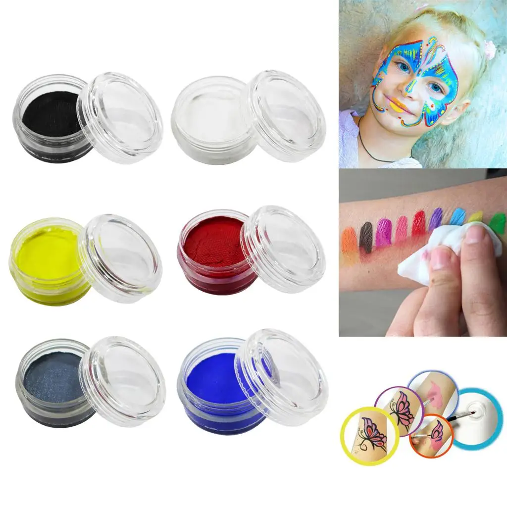 Water Based Face Paint Body Paint Palette Non Safe for Kids Stage Makeup Supplies for Halloween Fancy Party Costume Dress Up