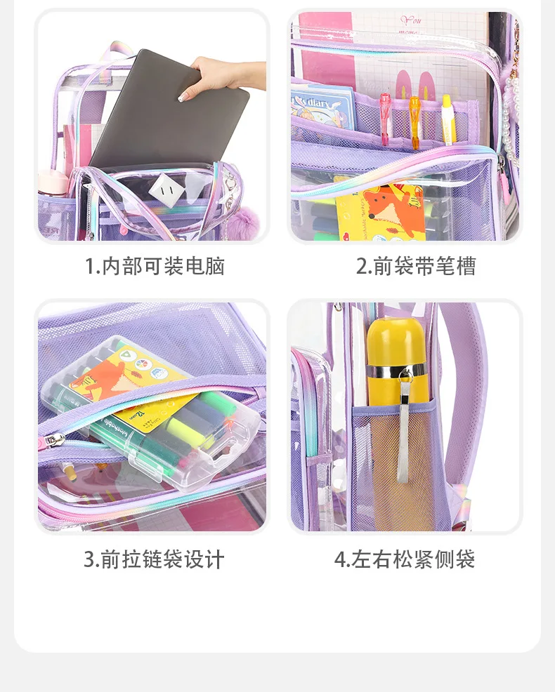 school bag Kids backpack water proof Preschool Ages 6-18 Spine protection Reduce the burden Large capacity