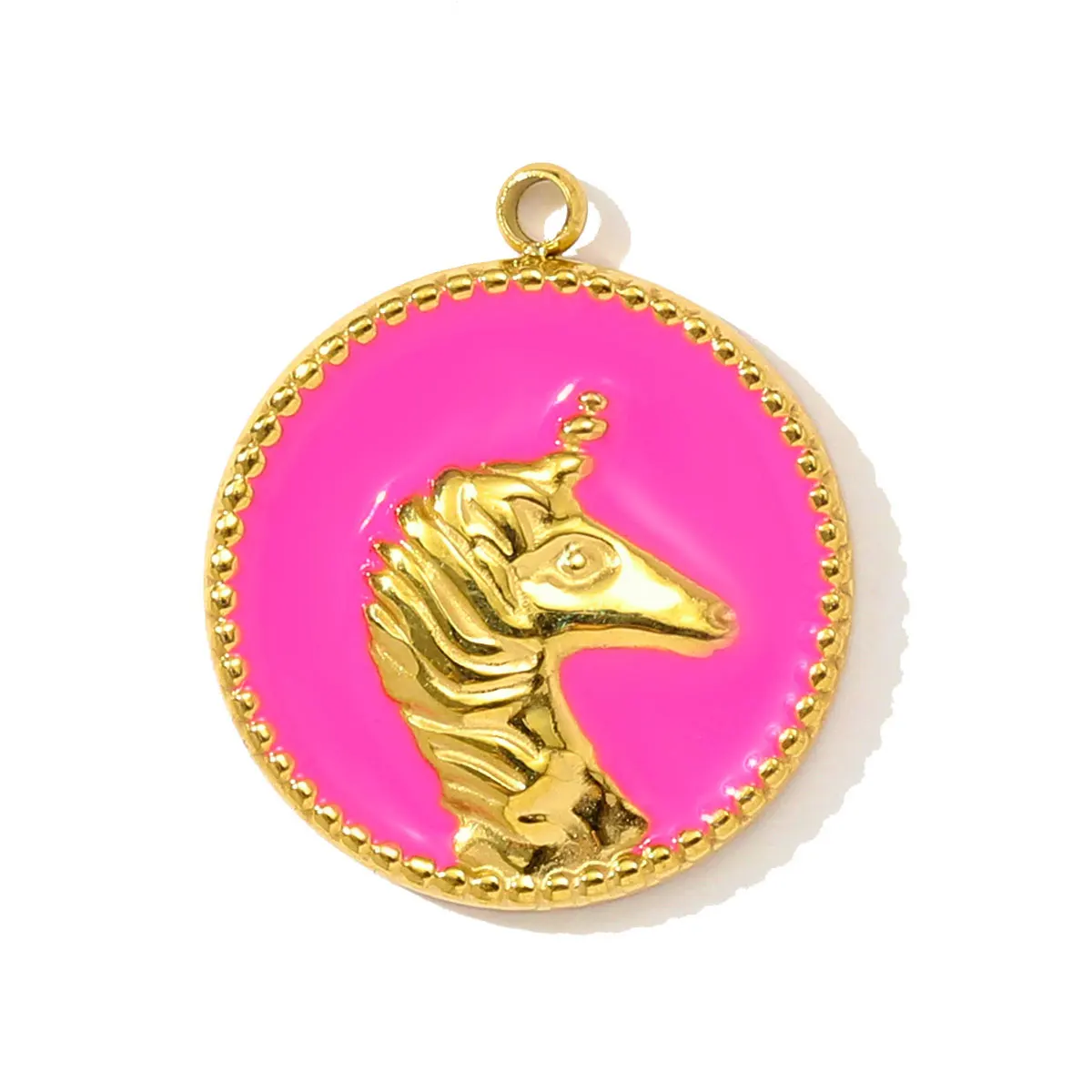 3pcs/Lot Wholesale Stainless Steel 3D Snail Squirrel DIY Charm Enamel Hedgehog Unicorn Necklace Pendant Women Animal Jewelry