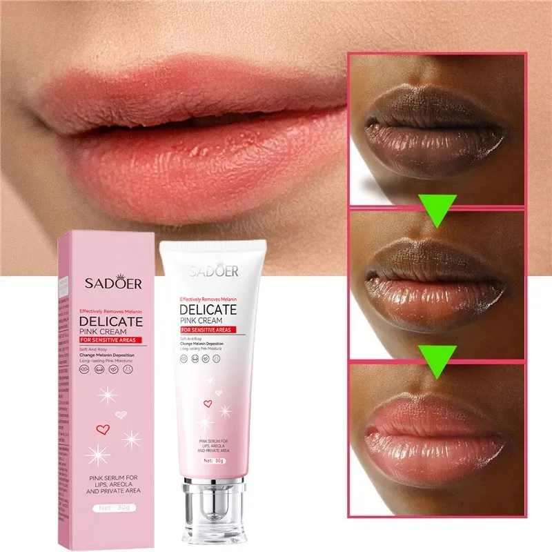 Branqueamento labial rosa de clareamento rápido para lábios escuros remover melanina bálsamo labial sexy rosa magia óleo labial clareamento maquiagem hidratante