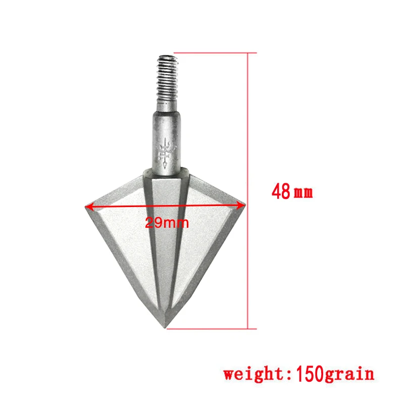 3/6/12pcs 125/150grain Fixed 2 Blades Broadhead Arrowhead Solid For Archery Outdoor Hunting Accessories