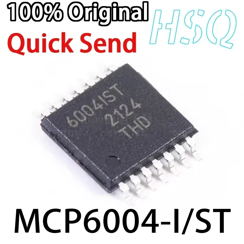 5PCS New MCP6004 MCP6004-I/ST 6004IST TSSOP14 Operational Amplifier Chip