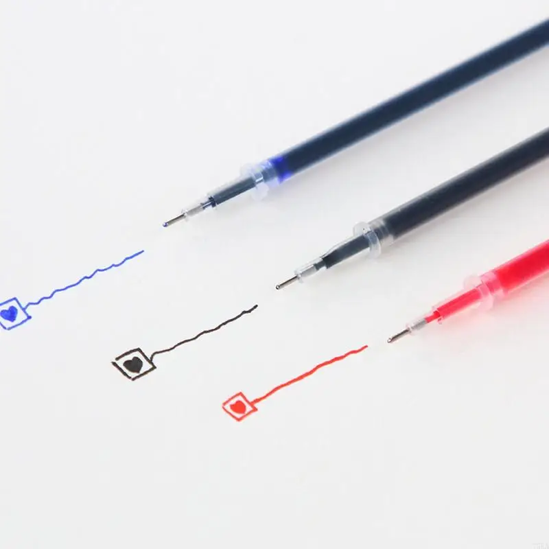 10Pcs 0.38mm Gel Ballpoint Pen Refill Black Blue Red Stationery Supply