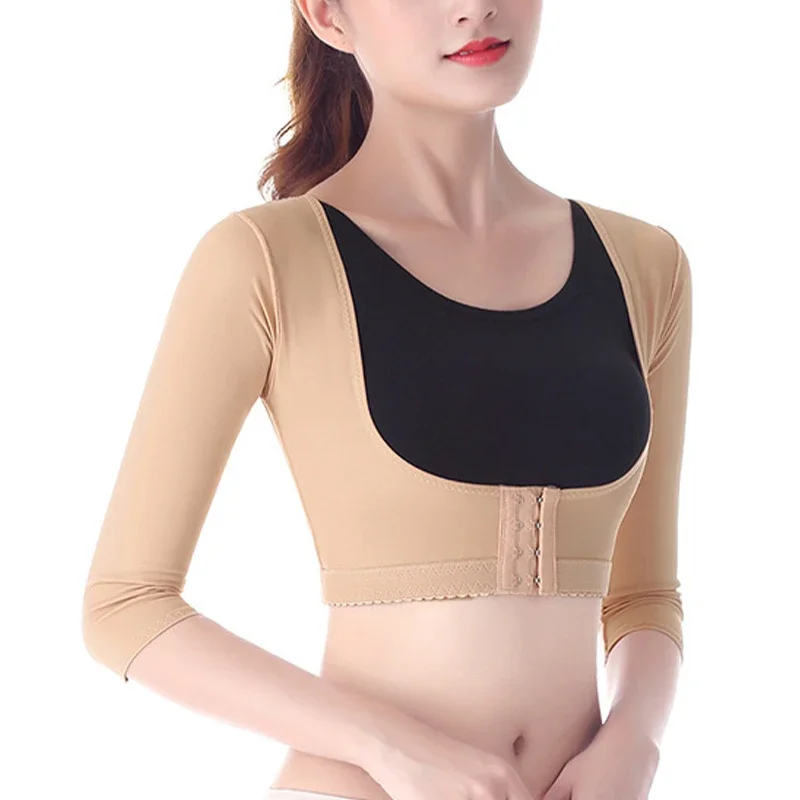 Posture Corrective Shaperwear Women Bust Push Up Body Shaper Seamless Arm Slimming Underwear Tops