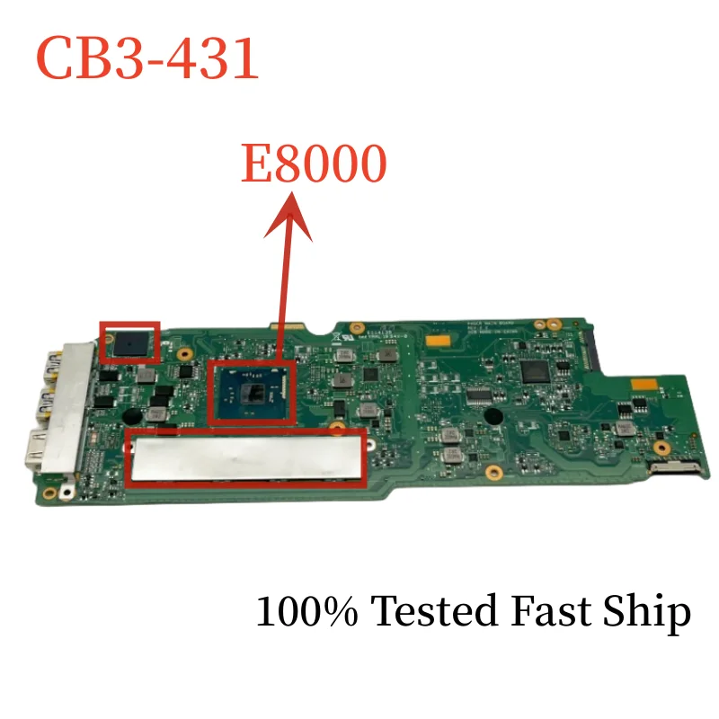 

Материнская плата для ноутбука Acer Chromebook, P4GCR, NBGC21100J с процессором E8000 + 4 Гб ОЗУ, материнская плата, 100% протестирована, быстрая доставка