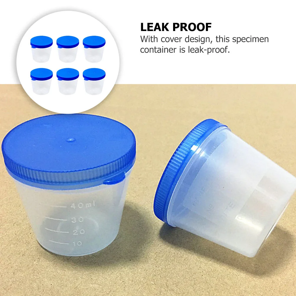 30 Pcs Plastic Beaker Cups Clear Urine for Testing Sample Laboratory Supplies The