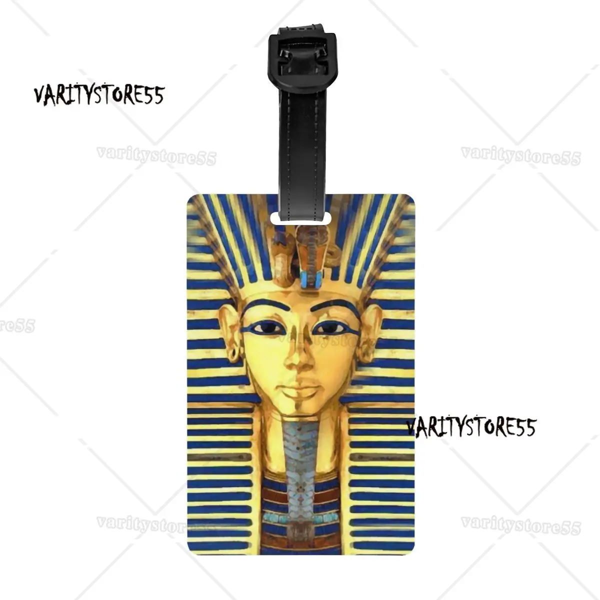 Pharaoh King Tut Gold Lapis Luggage Tags for Suitcases Funny Egypt Egyptian Baggage Tags Privacy Cover ID Label