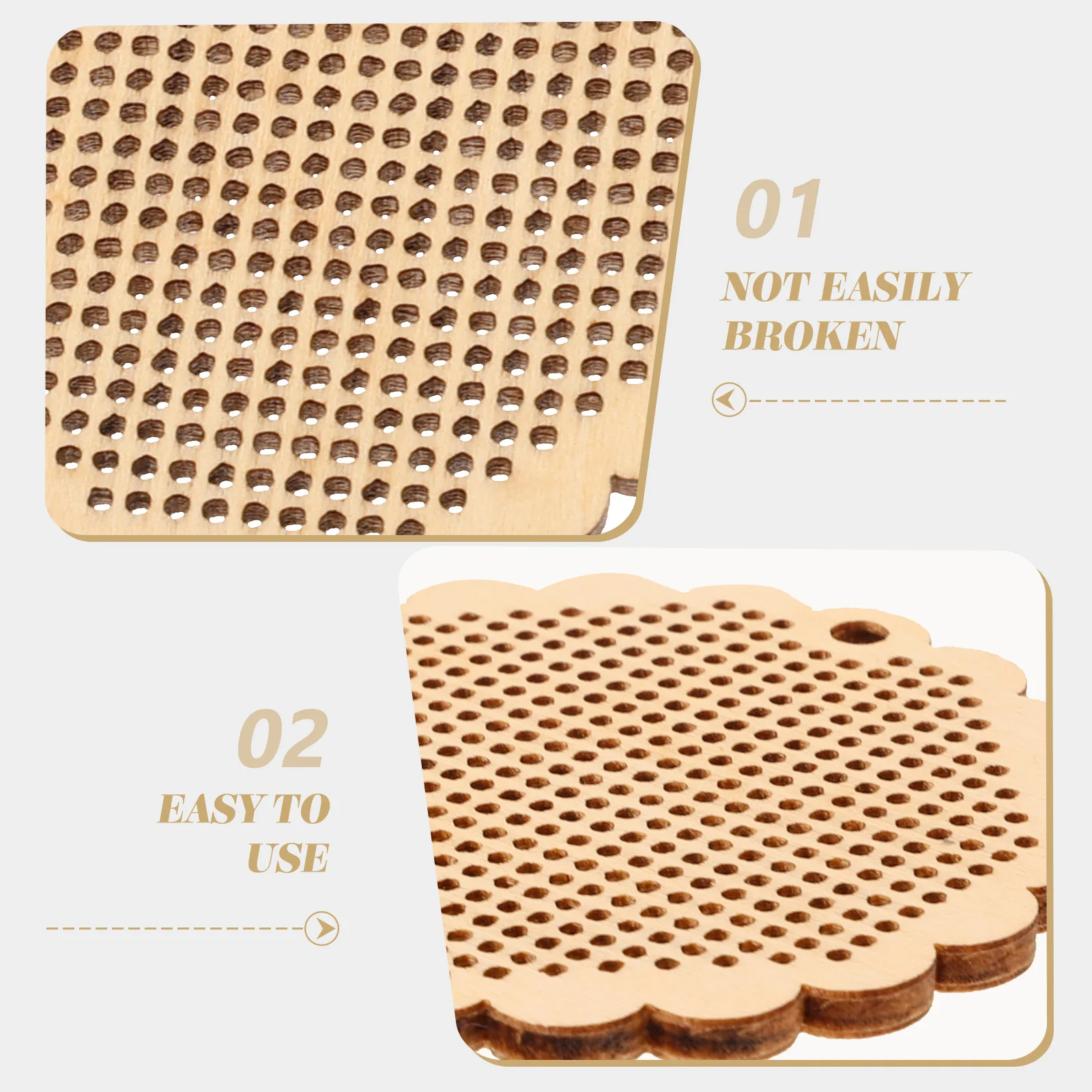 

5Pcs Perforated Chips for Cross Stitching Unique Gift Idea and Appreciation to Recipients Cross Stitch Ornaments