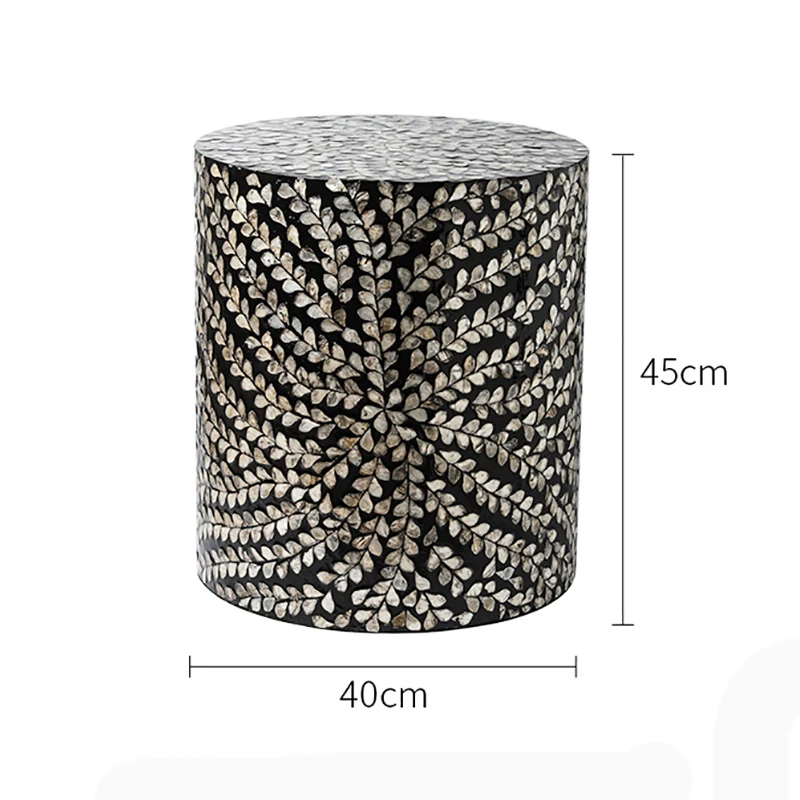 ديكور المنزل الإبداعية قذيفة طاولة جانبية الطابق ديكور غرفة المعيشة أريكة طاولة شاي هووسورمينغ هدايا صغيرة مستديرة خمر طاولات القهوة #5