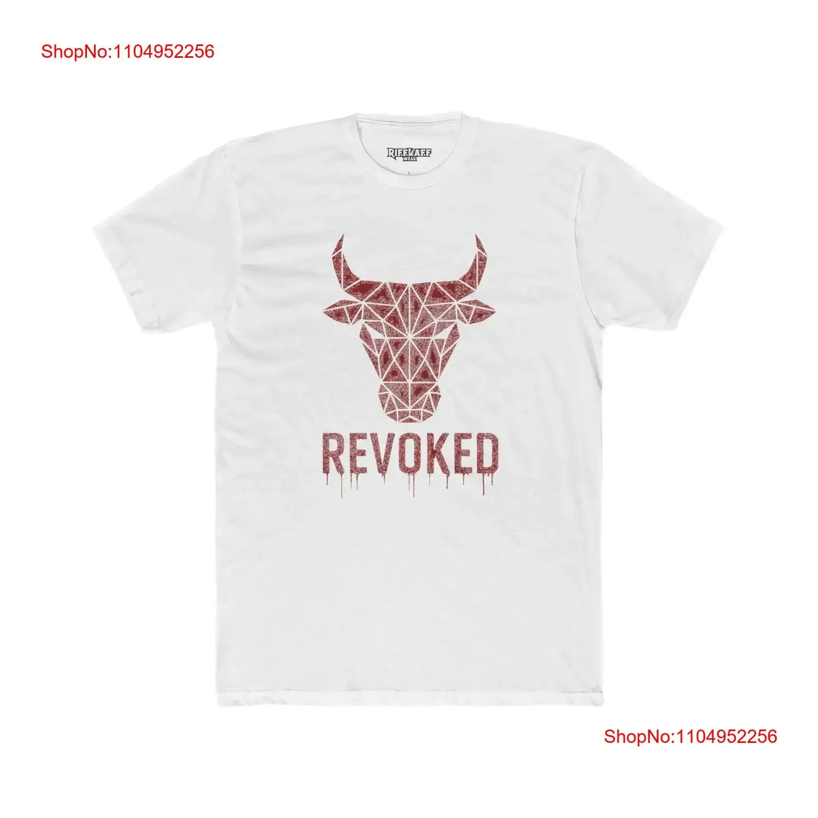 

Хлопковая футболка с геометрическим дизайном Bull Revoked Riff Raff Wear, винтажная стираная мягкая дышащая уличная одежда, удобная