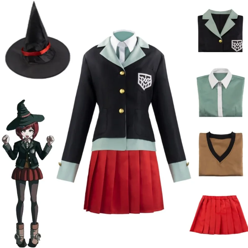Disfraz de Himiko Yumeno de Danganronpa V3, conjunto completo de atuendo de mago para mujer, ideal para fiestas de Halloween y presentaciones en el escenario.