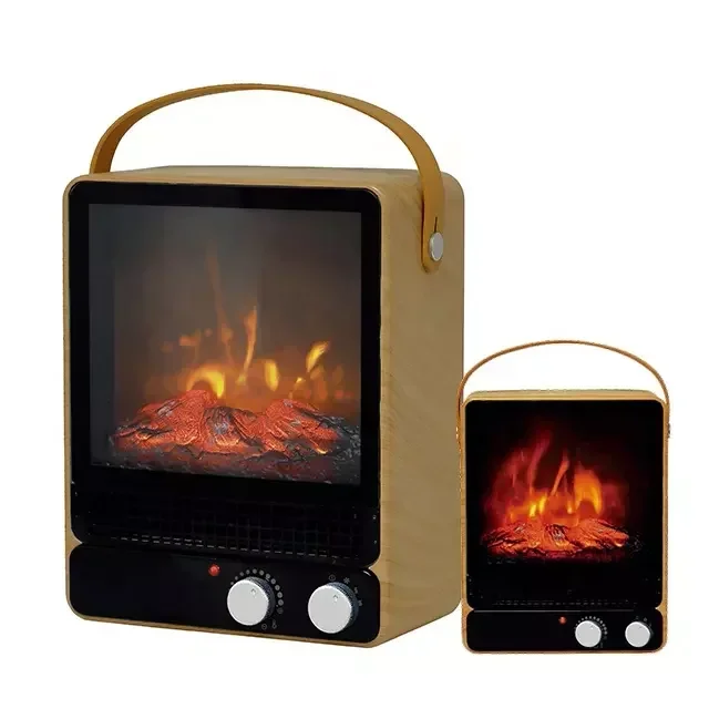 Fireplace Heater Home Touch Control Desktop Mini Electric Warmer Machine Winter Stove Radiator Hot Air Blower