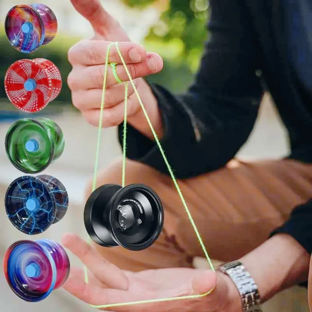Metal Yo-Yo with Detachable Rope - Beginner-Friendly High-Speed Spinner, Vibrant Random Colors for Outdoor Play