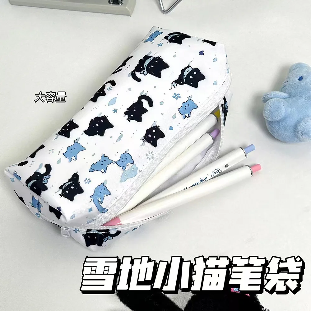 Imagem -04 - Cute Cat Pencil Pouch Estética Papelaria Bolsa Back to School Supplies