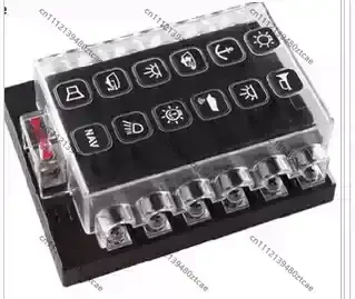 12 Way Auto Fuse Holder One In Multiple Out Fuse Distribution Box For Marine Vessel And Off-road Vehicle