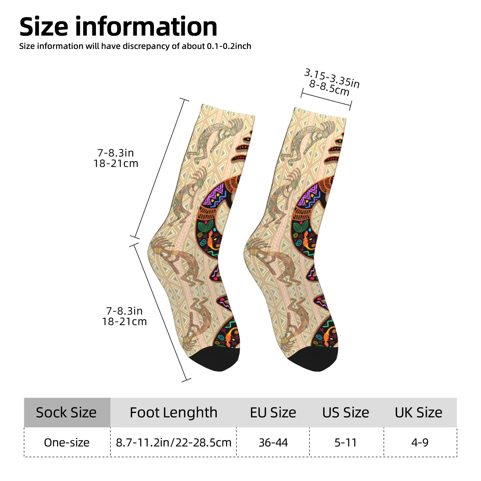 مخصص لطيف Kokopellis الناي صدى على الجوارب الرجال النساء الدافئة 3D الطباعة كرة القدم القديمة جوارب رياضية