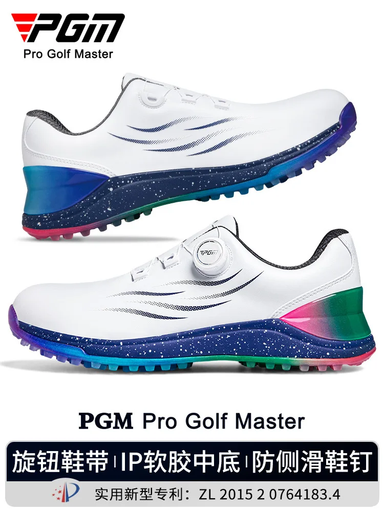 Scarpe sportive da golf da uomo PGM Scarpe da ginnastica casual estive Allacciatura rapida in microfibra TPU impermeabile antiscivolo XZ378 Commercio all'ingrosso