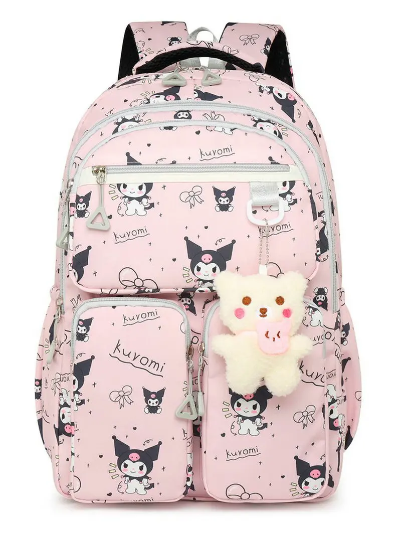 

Kawaii Kuromi Backpack Junior High School Bag Student Schoolbag Anime Cartoon Shoulder Bag Girls Gift